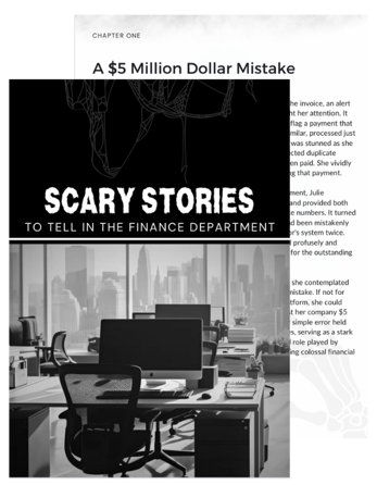 Scary Stories to Tell in the Finance Department